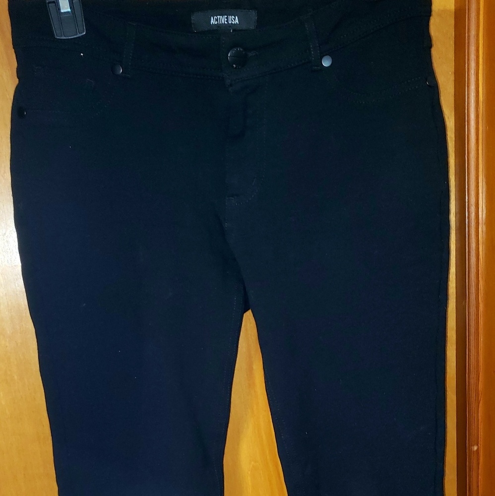 Black, comfort stretch casual pants